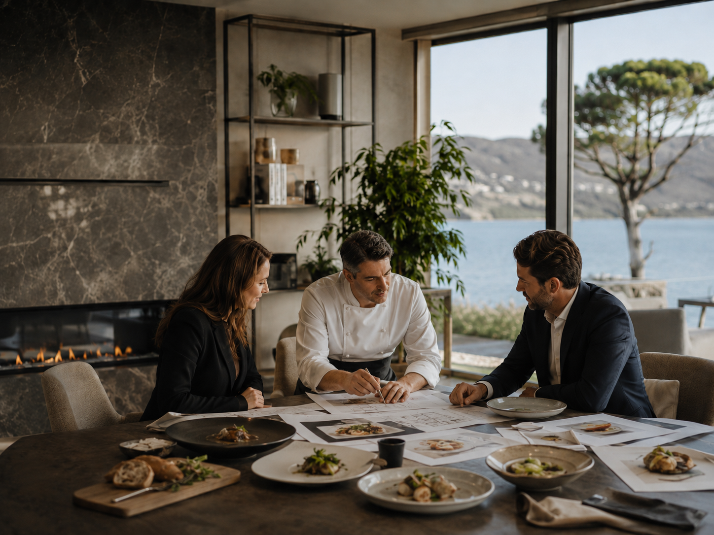 A chef and property team developing a residential culinary program together